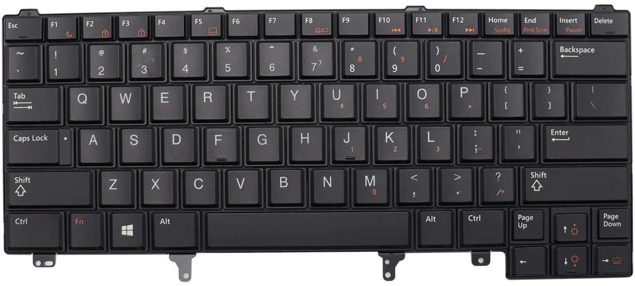  WISTAR Laptop Keyboard Compatible for Dell Latitude E5420 E5430 E6220 E6320 E6330 E6420 E6430 E6440 Series Without Backlit 